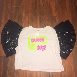 “Queen Bre” Ruffle Sleeve Plus Size Shirt